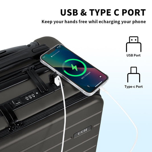 Usb Charger Suitcases Set | UUH