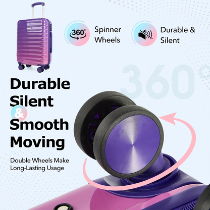 UUH 28 inch Luggage Family Travel 4-Piece Set – Buy 1 Get 3 Free (Includes 24/20/13-Inch)