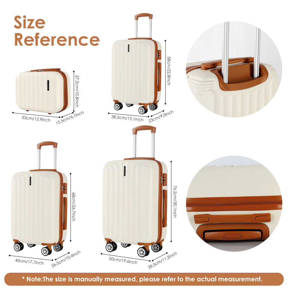 UUH 28-inch Luggage Family Travel 4-Piece Set – Buy 1 Get 3 Free (Includes 24/20/13-Inch)