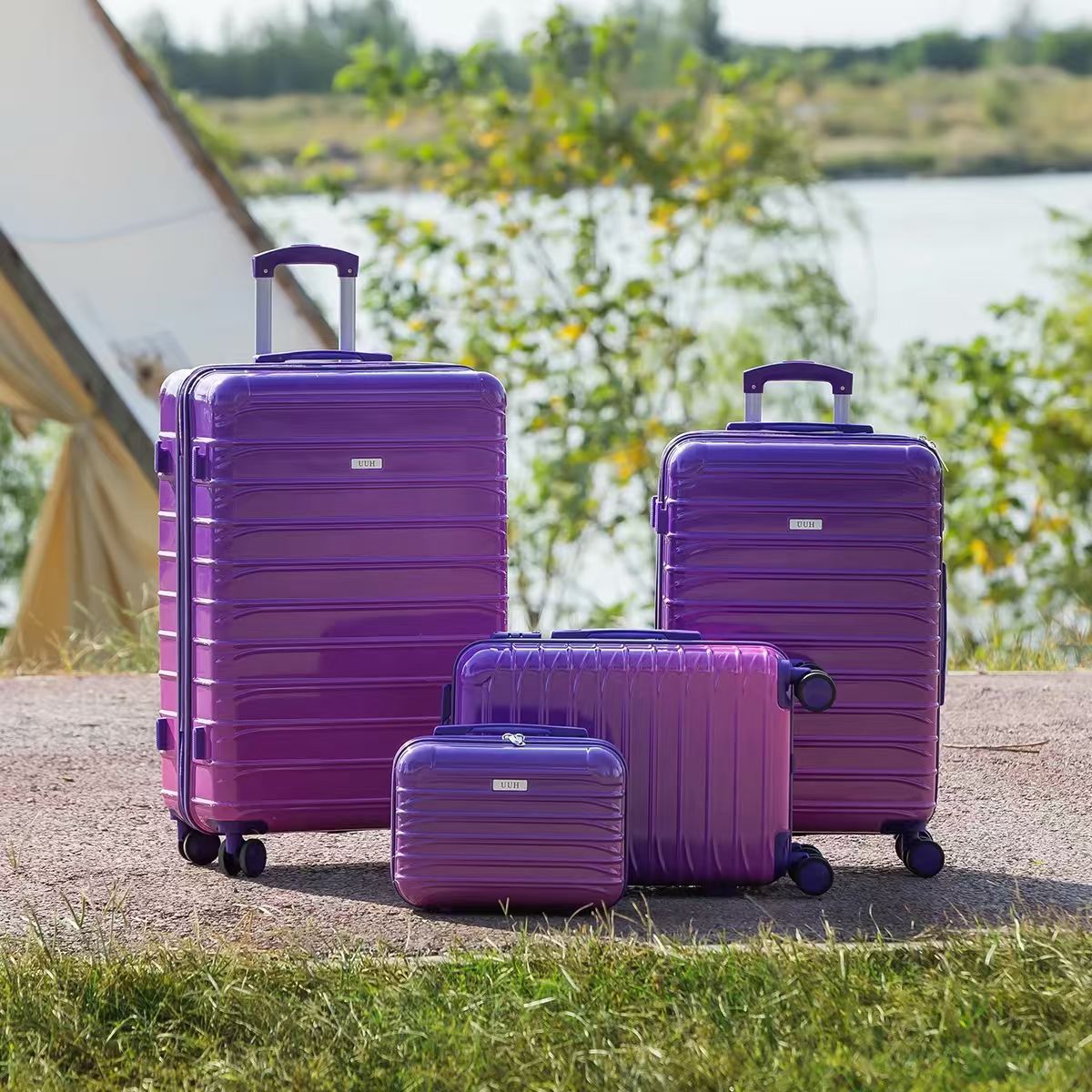 UUH 28 inch Luggage Family Travel 4-Piece Set – Buy 1 Get 3 Free (Includes 24/20/13-Inch)